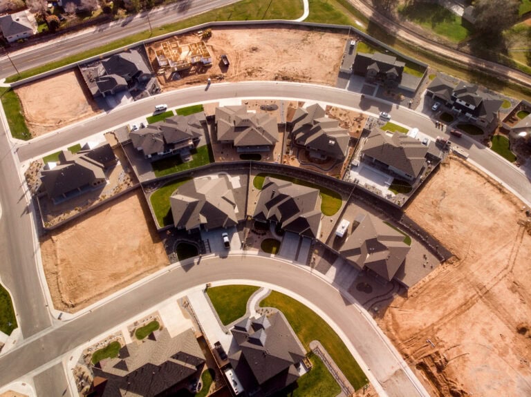 Subdivision under development representing growth in the real estate market.