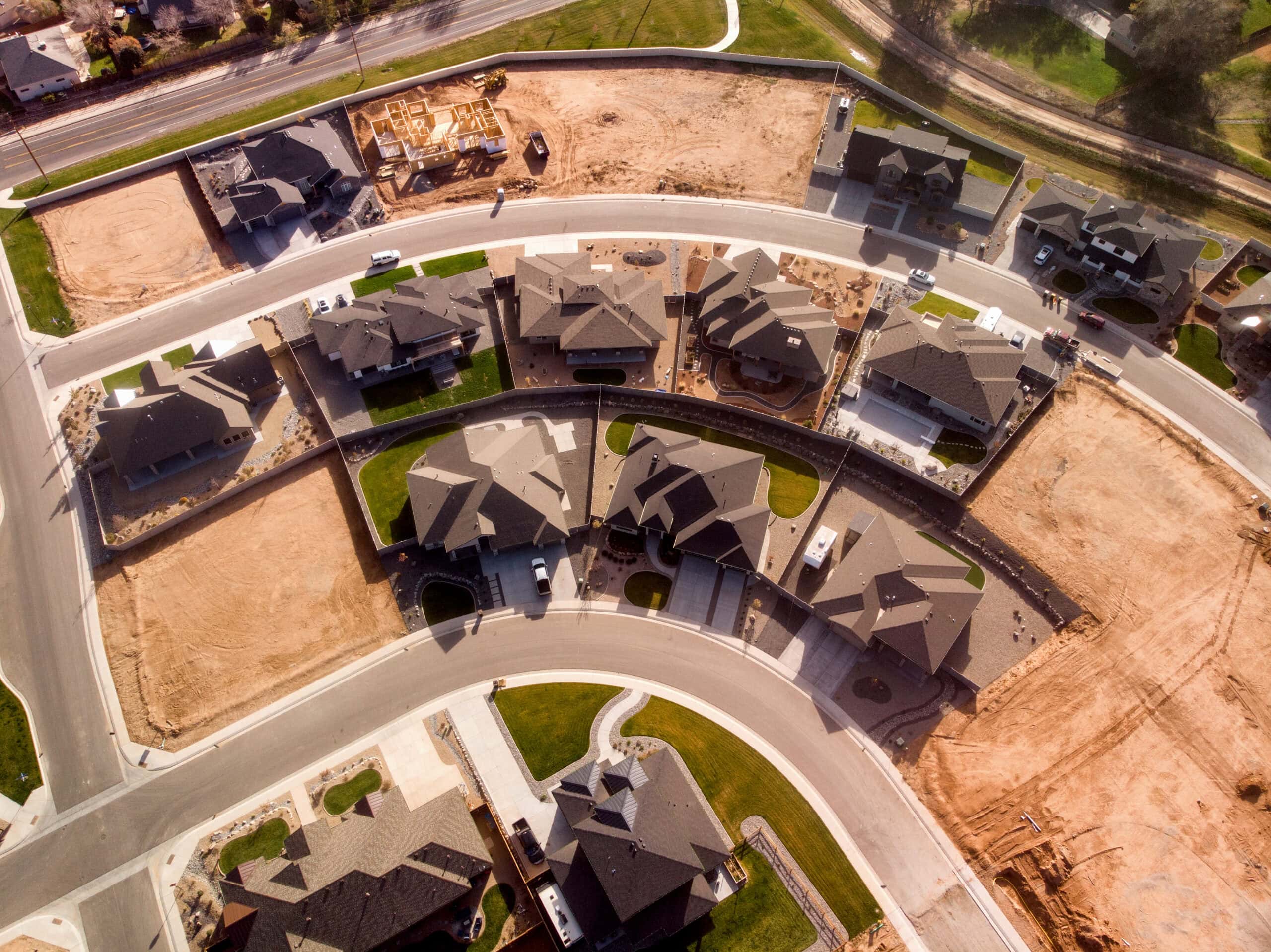 Subdivision under development representing growth in the real estate market.