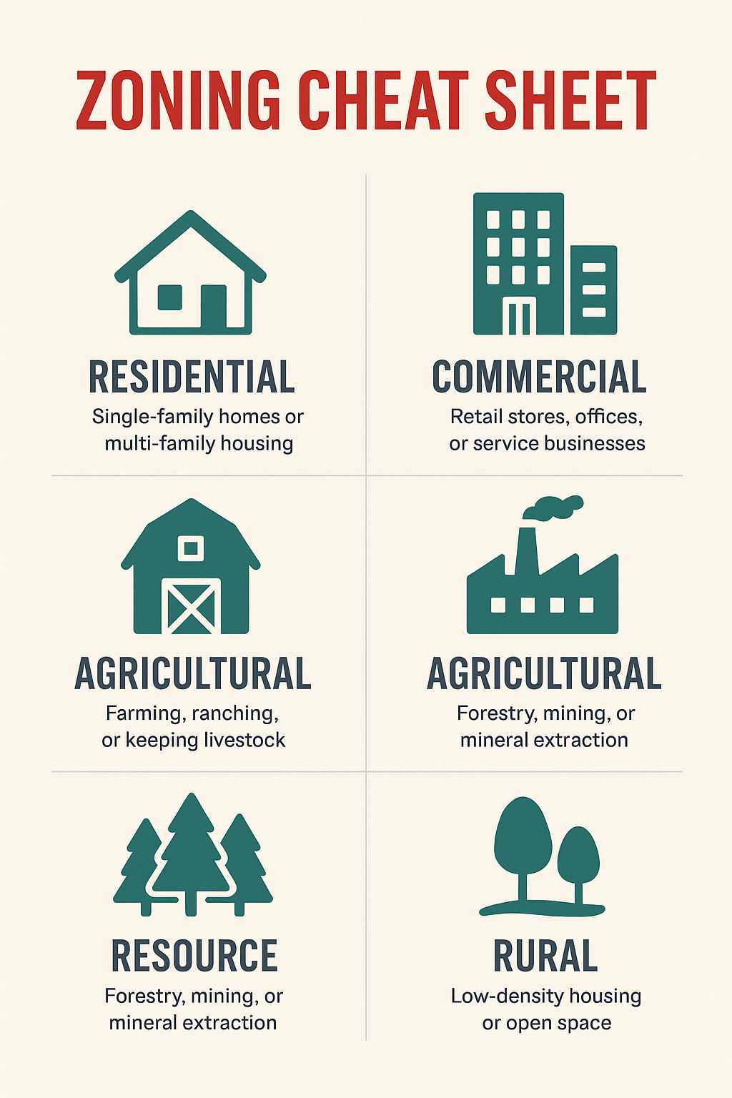 Image breakdown of zoning tips for land for sale in Arizona